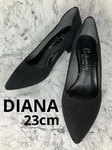 DIANA 펌프스 블랙 스웨이드 23cm