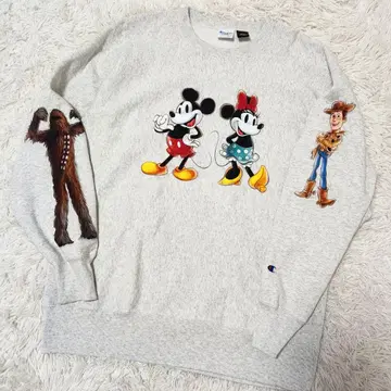 미사용급 레어 XL Champion x Disney 100th 맨투맨