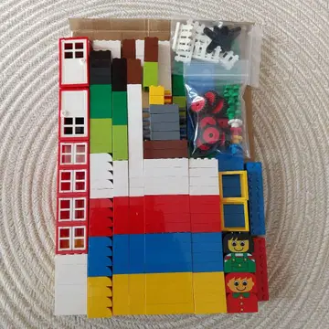 LEGO 레고 블록 빨간색 바구니 바구니 없음