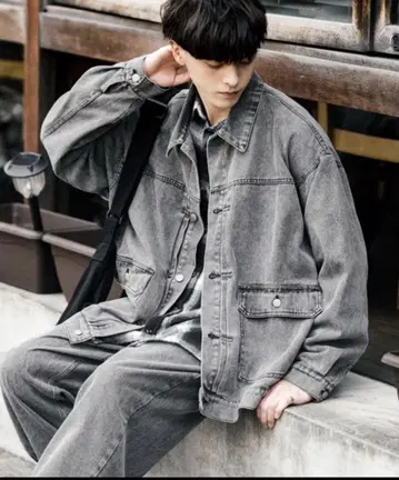 록키 먼로 오버 사이즈 데님 셋업