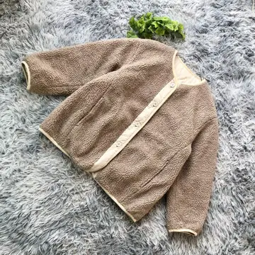 LOWRYS FARM [ M ] 양모 보아 블루종 자켓 베이지 아우터