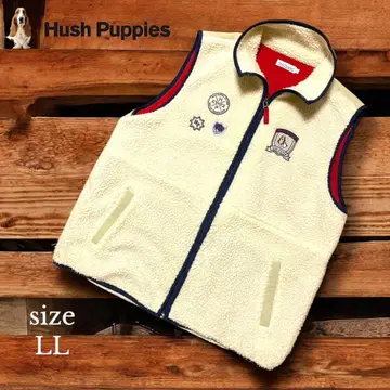 [ Hush Puppies ] 플리스 베스트 LL 사이즈 엠블럼 자수