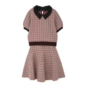 JILLSTUART 체크 무늬 니트 셋업