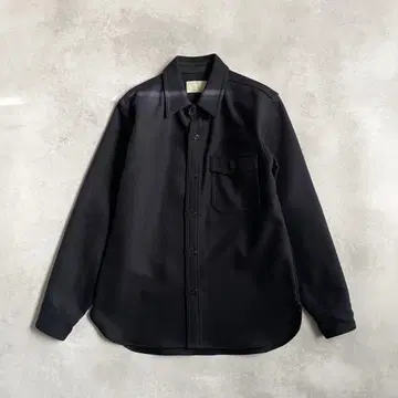 새상품급 PHIGVEL CPO SHIRTS 울 네이비 긴팔 셔츠 2