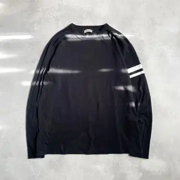 모모타로 진 롱티 출진 페인트 긴팔 티셔츠 블랙 XXL 코튼