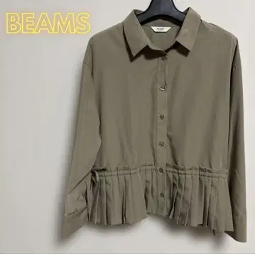 새상품급 미사용 새상품! BEAMS 플리츠 셔츠 블라우스