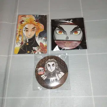 귀멸의 칼날 원화전 마그넷 스티커 매트 캔뱃지 럭키 드로우 렌고쿠