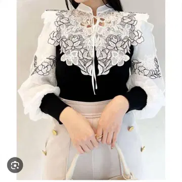 SNIDEL 레이스 스칼라 니트 풀오버