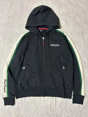 DUCATI 두카티 지퍼 후드티 블랙