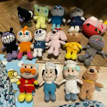 호빵맨 캐릭터 봉제 인형 세트