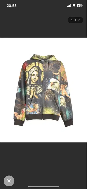MARIA ALL OVER ZIP HOODIE