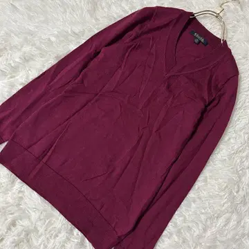 Brooks Brothers V넥 니트 보르도 XS