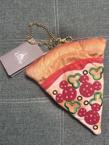 디즈니 포켓 부착 키체인 피자
