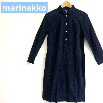 [ 새상품급 ] marimekko 셔츠 원피스 네이비 38