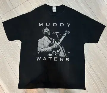 90s Muddy Waters 블랙 T셔츠 XL