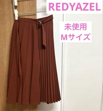 미사용 새상품 레이디 아젤 테라코타 랩스커트 플리츠