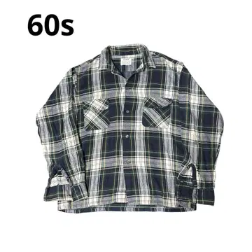 50s 60s 시어스 프린트 플란넬 셔츠