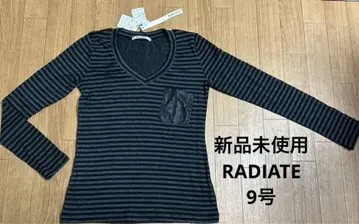 미사용 새상품 RADIATE 스트라이프 V넥 긴팔 T셔츠 사이즈 M 9호