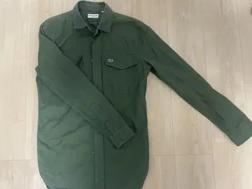 LACOSTE 올리브 그린 긴팔 셔츠