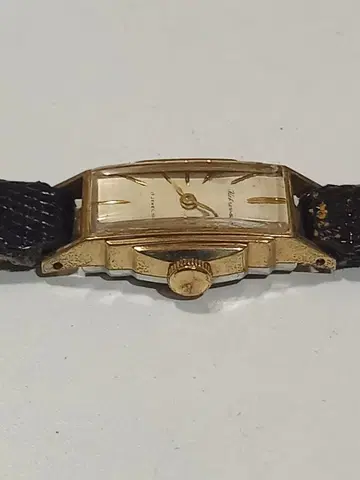 ARTDECO 골드 수동 와인딩 시계 아이보리 다이얼 SWISS