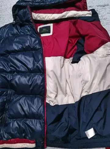 라코스테 2way 다운 파카 네이비
