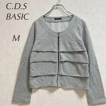 C.D.S BASIC 노카라 자켓 (M) 라메 믹스 맨투맨 원단