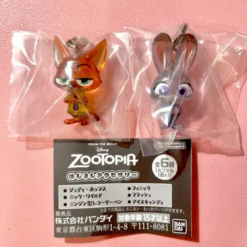 메지루시 액세서리 디즈니 주토피아 닉 주디 가챠