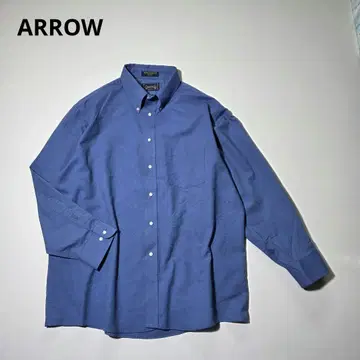 [새상품급] ARROW 옥스퍼드 긴팔 셔츠 USA제 파랑 90's