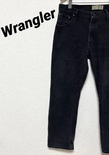 랭글러 스트레이트 블랙 데님 청바지 W36 L29