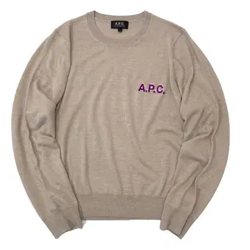 A.P.C. PULL ROSE 크루넥 니트 자수 로고 아페쎄 S