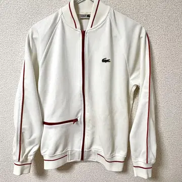 80년대 라코스테 LACOSTE 트랙 자켓 저리 화이트