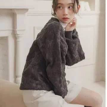 새상품급 HEYUMM 헤유무 플라워 자카드 가디건 어반 리서치