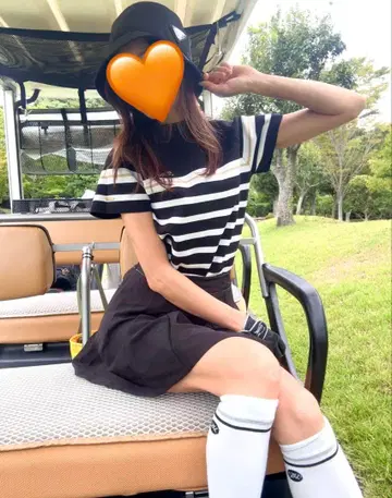 Titleist 보더 니트 하이넥 상의