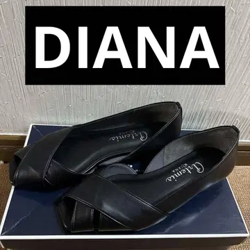 다이애나 오픈토 플랫슈즈 블랙 22.5cm 경량