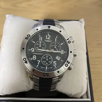 TIMEX T2M706 크로노그래프 블랙 손목시계