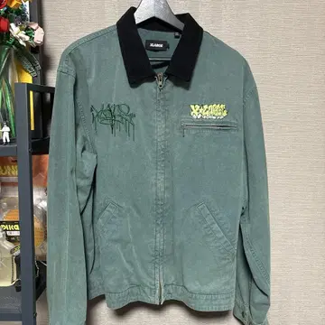 XLARGE 워크 자켓 OVERDYED 그린 GREEN 녹색