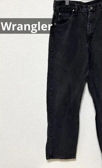 랭글러 스트레이트 블랙 데님 청바지 W36 L32