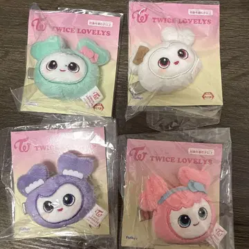 TWICE LOVELYS 봉제 인형 헤어핀 4개 세트
