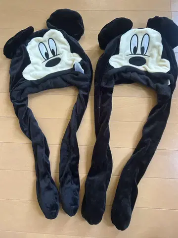 미키마우스 귀도리 모자 모자 니트 모자 2개 세트