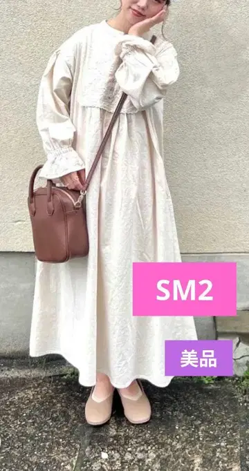 SM2 사만사 모스모스 가슴 부분 메쉬 레이스 자수 원피스
