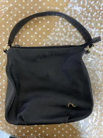 가죽 숄더백 블랙 약 30cm 키타무라