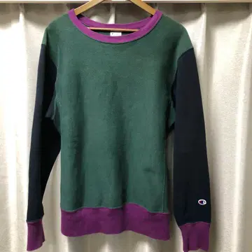 새상품급 챔피온 리버스 위브 맨투맨 클레이 멀티 컬러