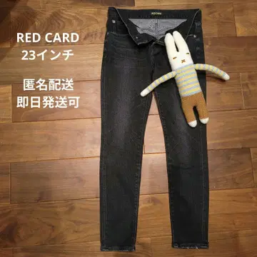 RED CARD 23인치 블랙 데님 스트레이트