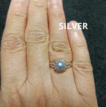 펄 장식 SILVER 각인 있음