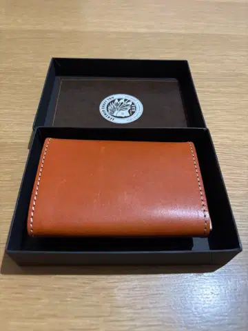 LEATHER CRAFT YOU 접이식 지갑 오렌지 명함지갑
