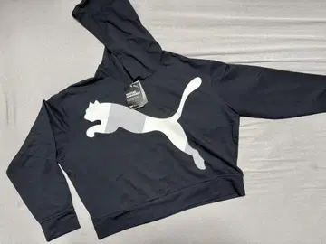 [ 새상품 ] PUMA 크롭 후드티 블랙