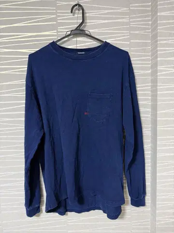 새상품급 DENHAM 7 POCKET LS TEE 네이비 포켓 부착 긴팔