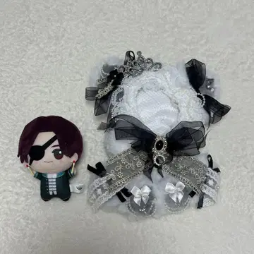 앉아 인형 옷 블랙 화이트