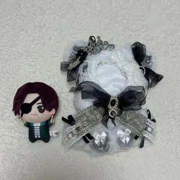 앉아 인형 옷 블랙 화이트