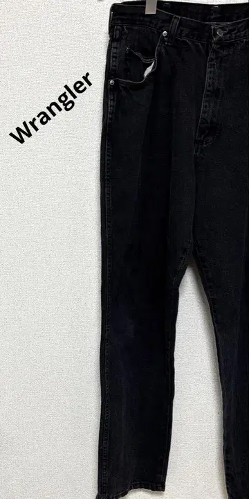 랭글러 스트레이트 블랙 데님 청바지 W36 L30
